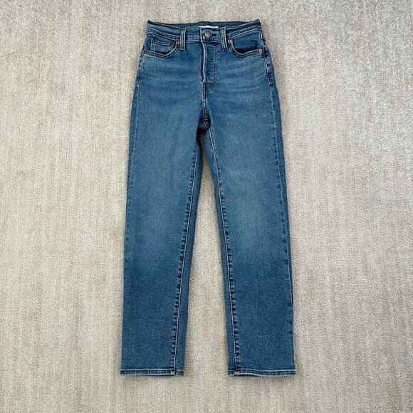 Levi's Denim - Levi's Wedge Straight High Rise Button Fly Blue Jeans 26
